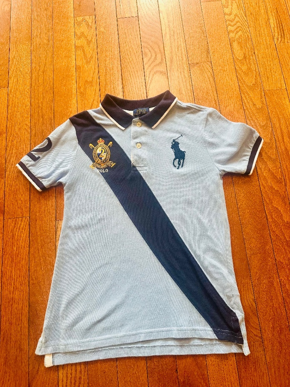 Polo Ralph Lauren Boys Polo Shirt Size 7 Big PonyCrest Logo Short Sleeve